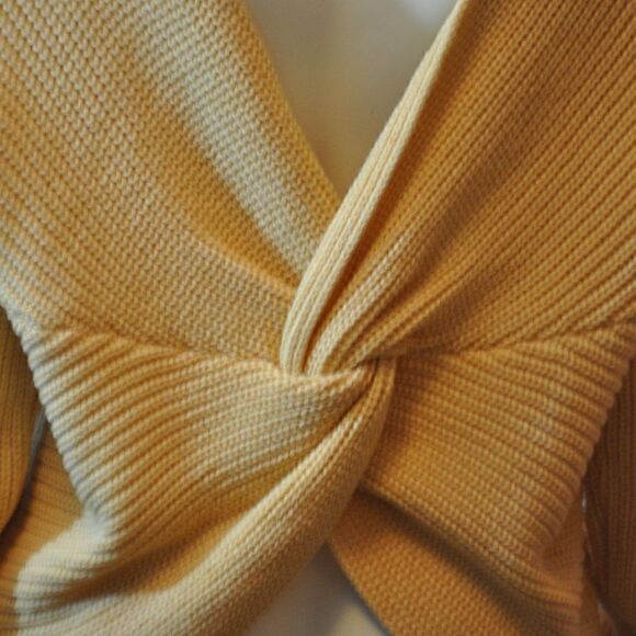 2/$20 Love Tree V-Neck Criss Cross Twisted Back Pullover Sweater - New with Tags - Picture 3 of 6